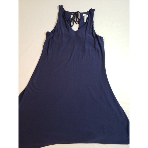 Soma Womens Sleeveless Navy Blue Dress With V-Neck‎ & Back Tie Detail size S - Picture 8 of 16